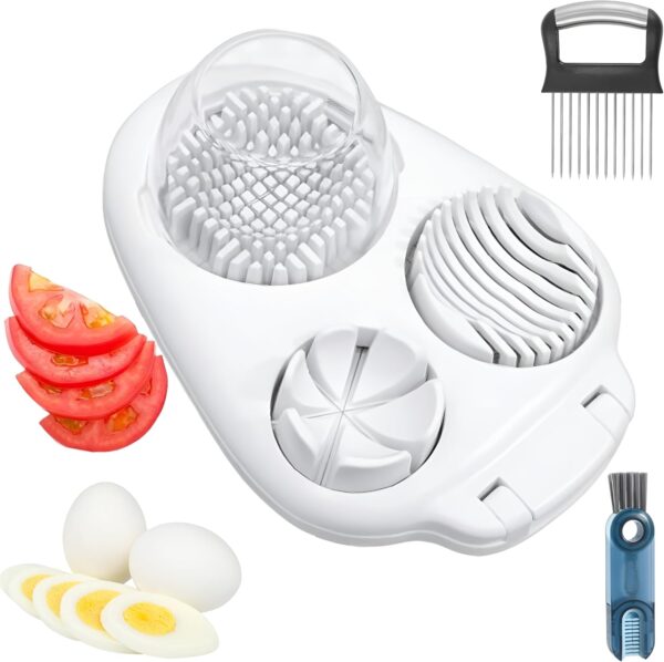 Egg Slicer 3 Slice Modes Egg Slicer for Hard Boiled Eggs - Kitchen Dicer