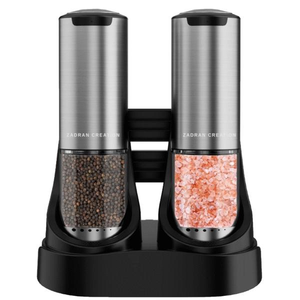 Electric Salt and Pepper Grinder Set USB Rechargeable with LED Light, Cooking Gifts